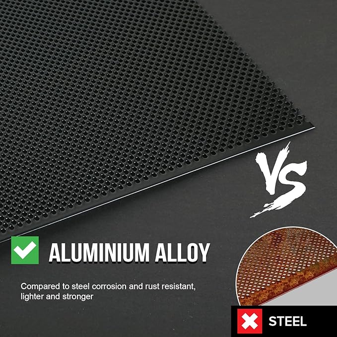 moveland Grill Insert for Jeep JL - Aluminum Alloy Mesh Grille Grid Insert Screen Compatible with Jeep Wrangler JL & Jeep Gladiator 2018 2019 2020 2021 2022 2023 2024