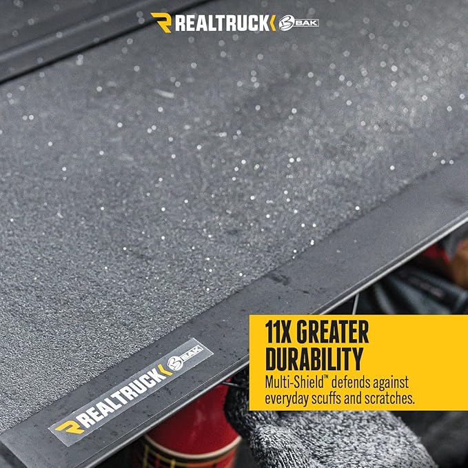 RealTruck BAK MX4 TS Hard Folding Truck Bed Tonneau Cover | 449332TS | Fits 2019-2023 Ford Ranger 5' 1" Bed (61.2")