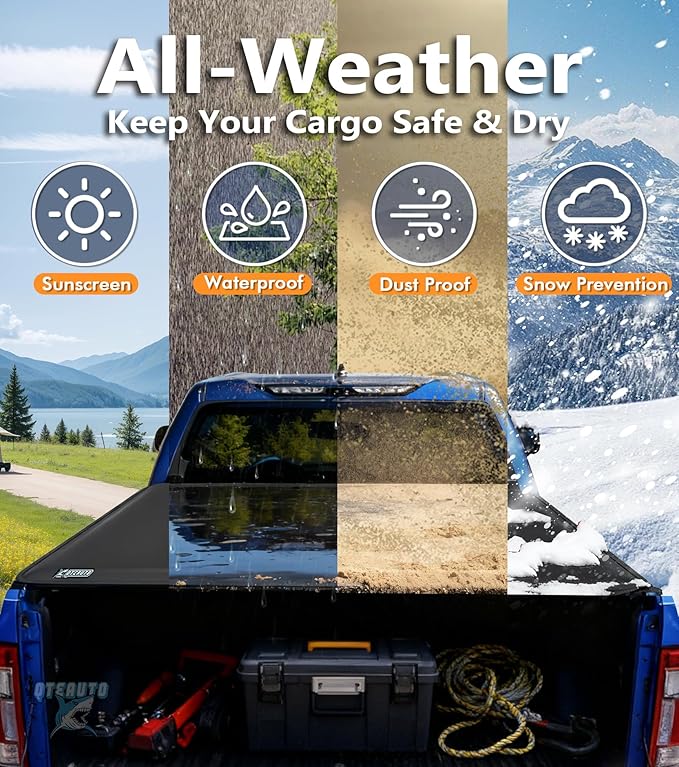 PM Auto Soft Roll Up Bed Cover Replacement for 2024 Ford F-150 Lightning 5'7" (67") Bed