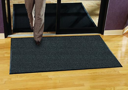 Guardian Floor Protection 94051030 Platinum Series Indoor Wiper Floor Mat, Rubber with Nylon Carpet, 5' Length, 10' Width, Grey