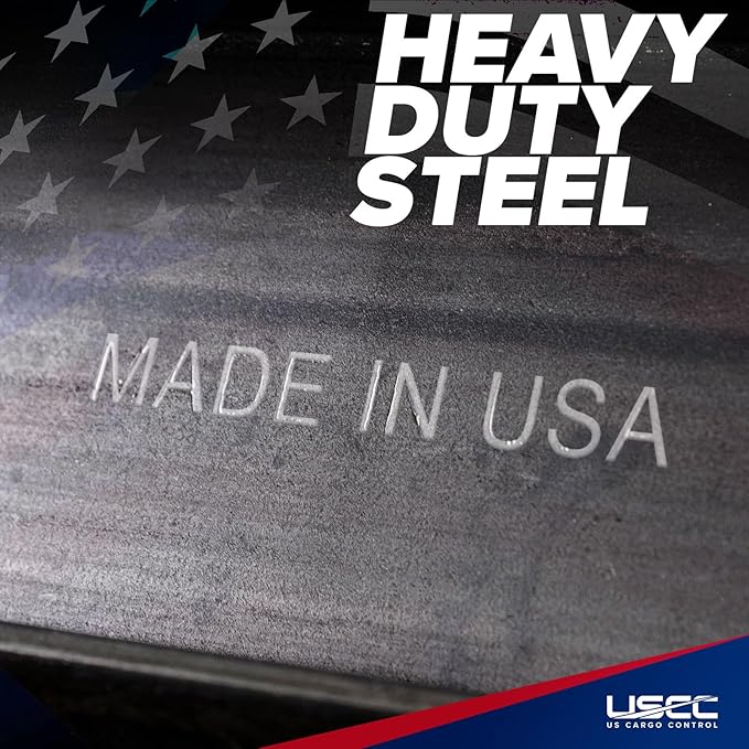 US Cargo Control Steel Winch Track for Sliding Winches (2 Pack), Durable Sliding C-Track Rail for Flatbed Trailer, 6 Feet Each, Weld-On Bottom Mount Application for Easy Cargo Tie Down, Made in USA