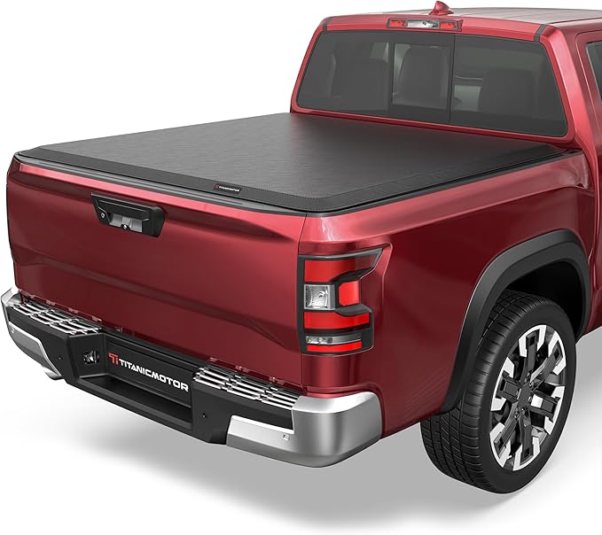 Soft Roll Up Truck Bed Tonneau Cover Compatible for 2016-2024 Nissan Titan 6.5FT 79Inch