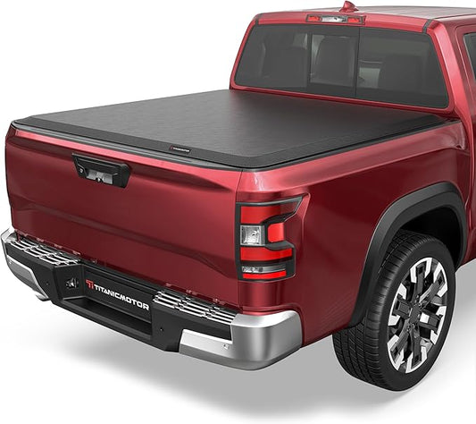 Soft Roll Up Truck Bed Tonneau Cover Compatible for 2016-2024 Nissan Titan 5.5FT 66Inch