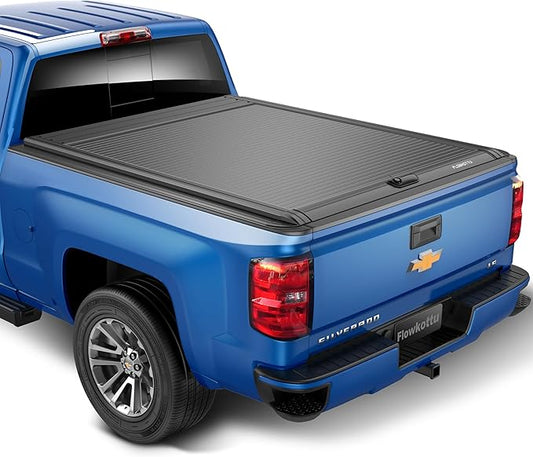 Retractable Hard Tonneau Cover Fits Chevy Silverado & GMC Sierra 1500 2014-2018 6.8 Ft Truck Bed (78.9'') Incl 2019 LD | No Fit Carbon Pro Bed (2014-2018 1500, 6.8 FT)