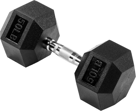 OLIXIS Rubber Hex Dumbbells，Assorted Weights for Home Gym Workouts, Strength Building & Fitness Training