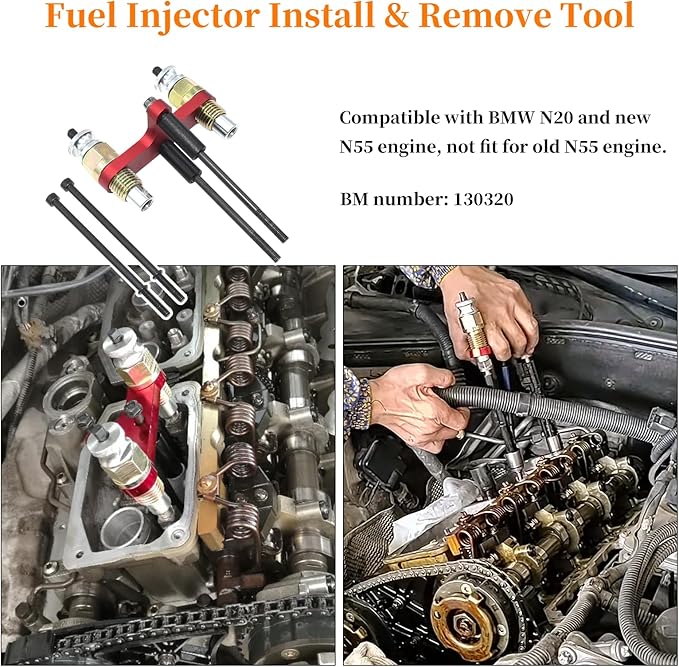 Camshaft Alignment Timing Tool Kit, Compatible with BMW N20 N26 Engine, with Flywheel Holder Tool & Balance Shaft Tool & Fuel Injector Install Removal Tool, with Gloves