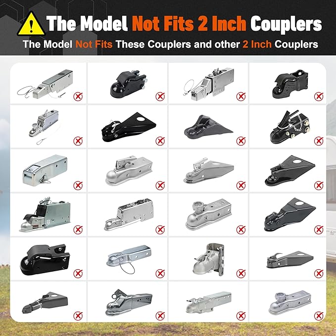 Upgraded Trailer Hitch Locks Fits 2-5/16 Inch Coupler, Heavy Duty Trailer Lock, Anti-Theft Trailer Coupler Lock for RV, Trailer, Boat, Pickup(Red)