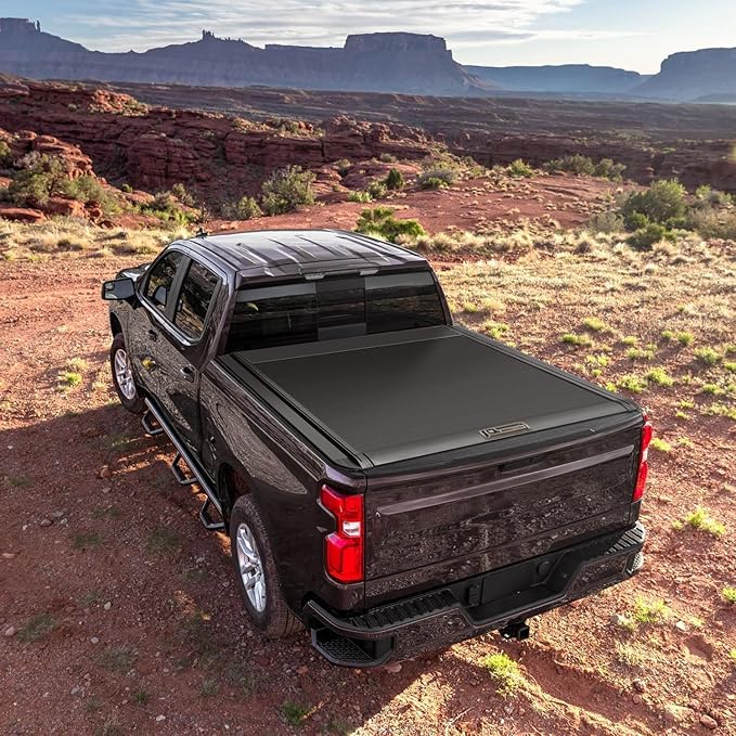 Retractable Truck Bed Tonneau Cover for 2014 2015 2016 2017 2018 2019 2020 2021 2022 2023 2024 2025 2026 Chevy Silverado/GMC Sierra 1500 (5'8" /69" Bed) Retractable Hard Truck Bed Cover Key Lock