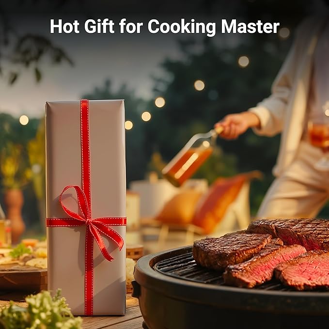 ThermoMaven Propane Torch with One-Touch Max Fire, Cooking Blow Torch Gun with Safety Lock, Charcoal Lighter, Flame Thrower, Gas Welding Kit Kitchen Food Torch Head for Grill, Sous Vide, BBQ, Black