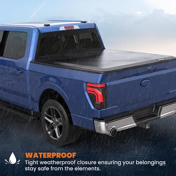 Soft Roll-Up Truck Bed Tonneau Cover Compatible for 1999-2024 Ford F-250 F-350 F250 F350 Super Duty 8FT
