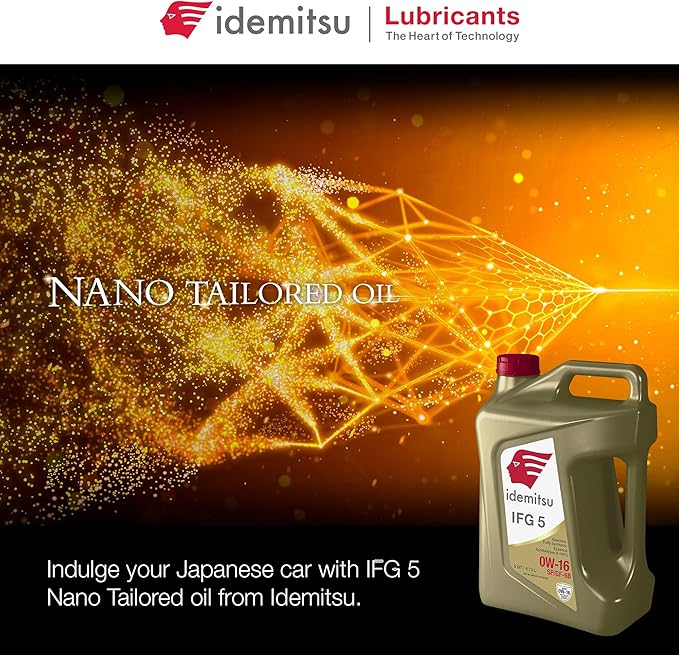 Idemitsu IFG 5 0W-16 Motor Oil Full Synthetic- 5 Quart | SP/GF-6A Certified Engine Oil for TGDI & PFI Engines | Engineered for Superior Efficiency and Protection