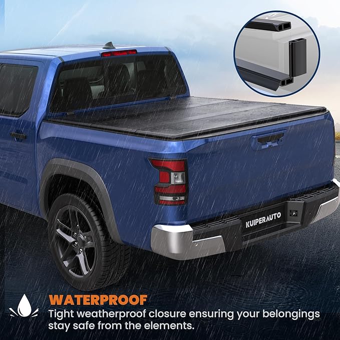 Fiberglass Tri Hard Compatible for 2005-2025 Nissan Frontier Tonneau Cover Truck Bed Cover | 6 FT Fleetside Bed On Top 72 inch