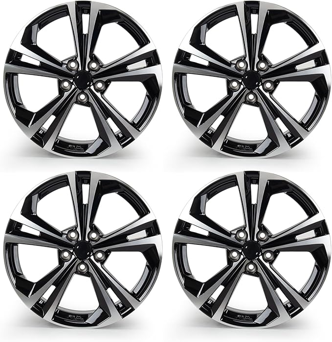 New 18"x7.5'' Aluminum Alloy Replacement for OE Wheel Rim Compatible with Nissan-Sentra SR 2020-2022, Machined Black, PCD 5x114.3, Set of 4