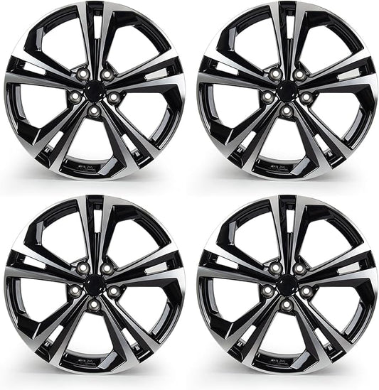 New 18"x7.5'' Aluminum Alloy Replacement for OE Wheel Rim Compatible with Nissan-Sentra SR 2020-2022, Machined Black, PCD 5x114.3, Set of 4