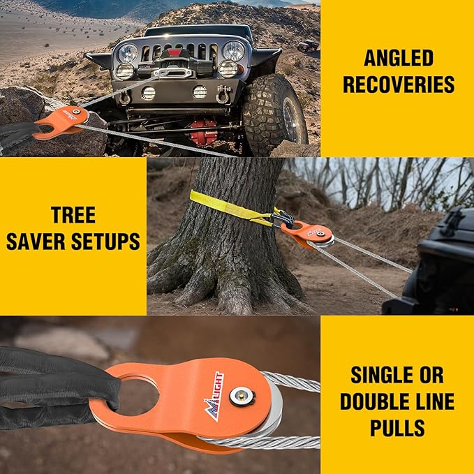 Nilight 10 Ton Winch Snatch Block Towing Pulley Blocks 22,000 LBS Capacity, Winch Hook Accessories, Heavy Duty Offroad Recovery Accessory for Truck, Tractor, ATV & UTV