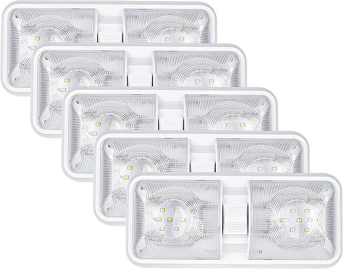 RV Led Lights Interior 12v Volt Fixtures,RV LED Lamp Ceiling,Led 12v with Switch,Switch Interior Lighting for Car/RV/Trailer/Camper(Natural White,4500K,5 Pack)