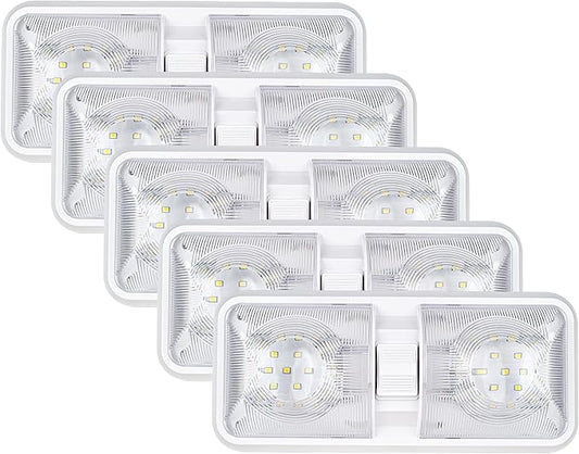 RV Led Lights Interior 12v Volt Fixtures,RV LED Lamp Ceiling,Led 12v with Switch,Switch Interior Lighting for Car/RV/Trailer/Camper(Natural White,4500K,5 Pack)