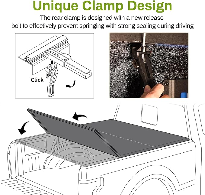 AUTOSAVER88 Soft Tri-fold Truck Bed Tonneau Cover Compatible with 2004-2014 Ford F150 F-150 (Excl. Raptor Series) 5.5 ft Bed