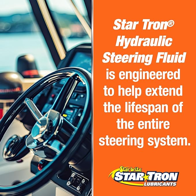 Star Tron Premium Synthetic Blend Hydraulic Steering Fluid, ISO 15, Marine-Grade