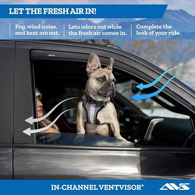 Auto Ventshade [AVS] In-Channel Rain Guards for 2007 - 2014 Chevrolet Tahoe/GMC Yukon | Window Vent Visors, 4 pcs. - Smoke | 194514