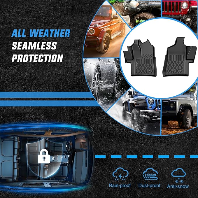 Nilight TPE Floor Mats for Ford Transit 150 250 350 350HD Vinyl Floor 2022 2023 2024 2025 2026 (Not for Connect) All Weather Custom Fit Heavy Duty Floor Liners