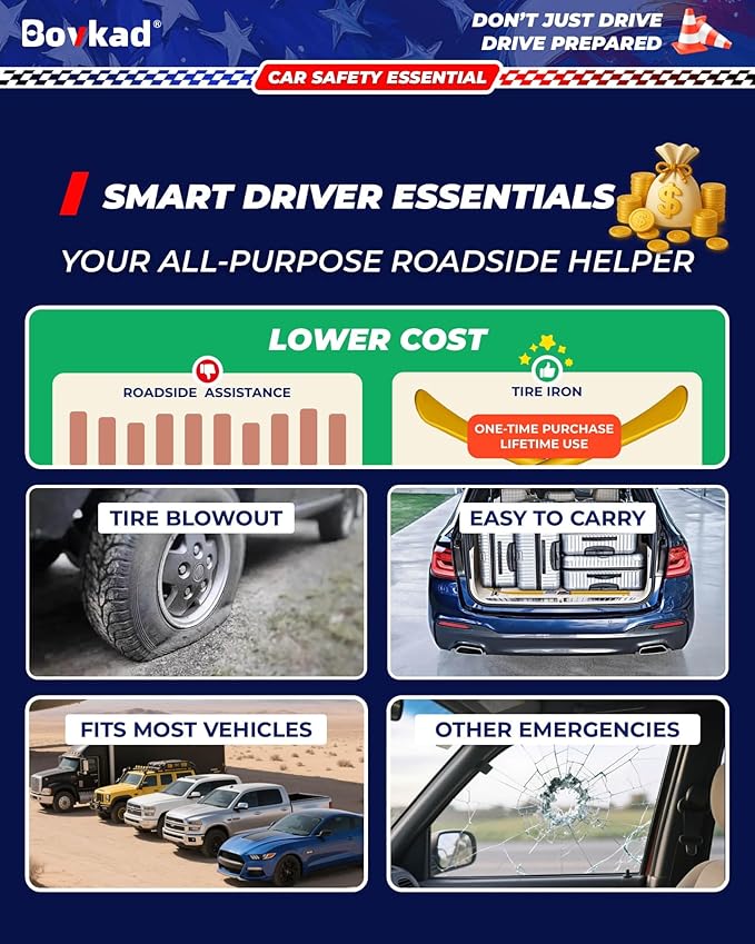 30'' Heavy Duty Tubeless Truck Tire Spoons Bars, 2 Pack Oversized Solid-Steel Mount/Demount Tire Iron Kit, Rust-Proof Anti-Slip Grip Essential Tire Removal Tool for Car, SUV & Truck(Yellow)