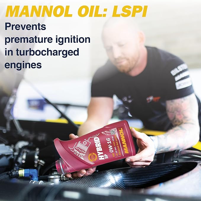 SP 0W-16 Full Synthetic Engine Oil by Mannol, 0W16 Engine Oil, Synthetic Motor Oil, Car Oil, 1L Oil for Hybrid Cars