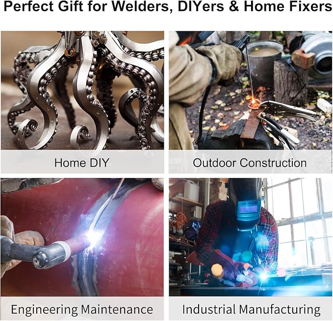 160A 4-in-1 AI Welding Machine: Dual Voltage 110V/220V Gas MIG/Flux Core/Lift TIG/Stick Welder – Smart Synergic Control IGBT Inverter HD LED Display for Home Repair Auto Restoration Metal Fabrication