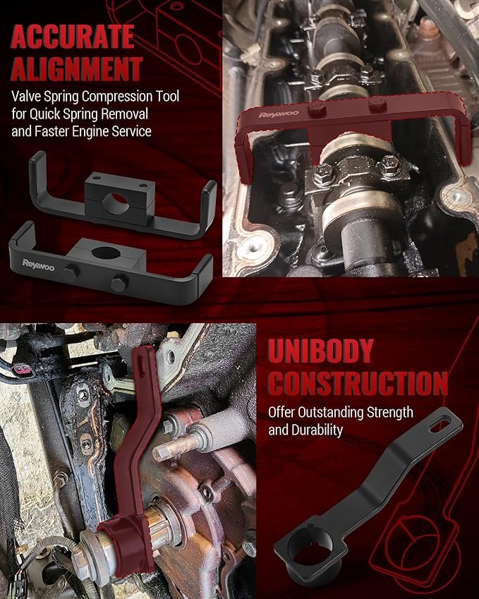 Engine Timing Tool Kit Compatible with Ford 4.6L 5.4L 6.8L 2V/4V Engine w/Valve Spring Compressor, Camshaft Holding Tool & Crankshaft Camshaft Positioning Tool