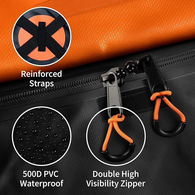 Forluck 64 x 39 x 6 Inch Universal 250 LBS Heavy Duty Roof Rack Cargo Carrier with Waterproof Bag, Extension Rooftop Cargo Carrier, Car Top Luggage Holder for SUV, Truck or RV Steel Construction