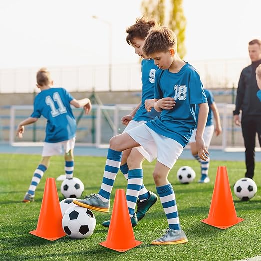 9 inch Soccer Training Cones for Outdoor Activity, Orange Traffic Cones,Plastic Sports Cones