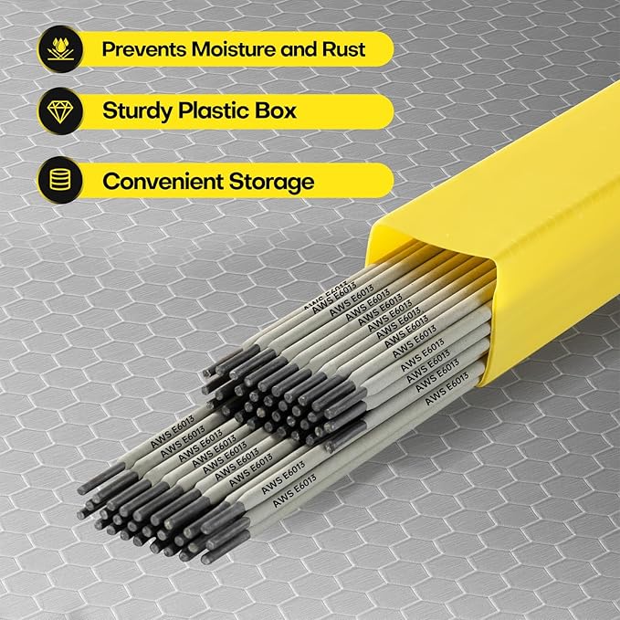 E6013 Welding Rods 3/32" 4.4LB - Carbon Steel Stick Electrodes with Low Spatter & Easy Slag Removal for ARC Welding, Home Repair, Construction