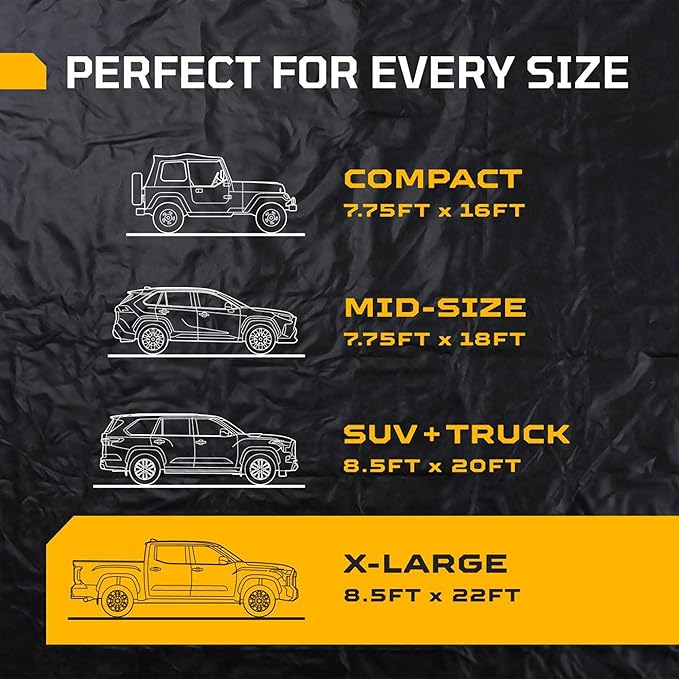 AutoFloorGuard Heavy-Duty Garage Containment Floor Mat for Extra-Large Vehicles, 8’6″x22′