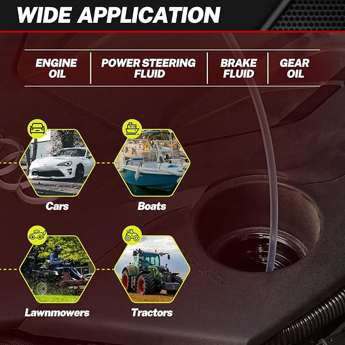 BILITOOLS 9L Vacuum Oil Pump Extractor Air Operated Automotive Oil Change Tool Large Capacity 2.4 Gallon Pneumatic Engine Dipstick Fluid Extractor for Boat Marine Jetski ect.