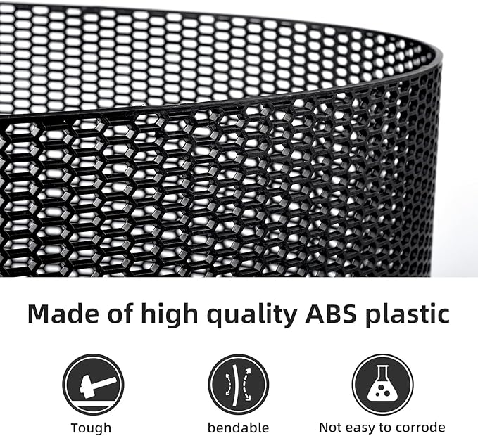 AggAuto 47"x16" ABS Plastic Universal Car Grill Mesh, Automotive Grille Insert Bumper Honeycomb Hole 7x15mm Hex Grids Black