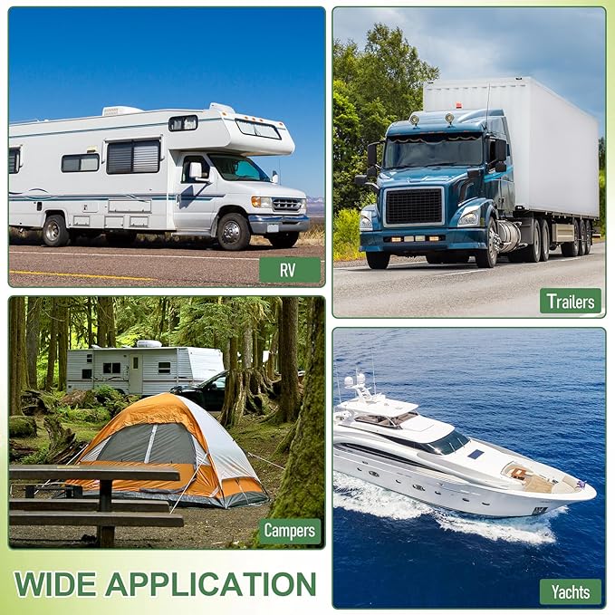 RV Vent Covers for Roof, 2 Pack White RV Roof Vent Covers with Screws for Trailer, Camper, Motorhome, Camper Vent Cover Kit for 1 to 2 3/8 Inch Pipe