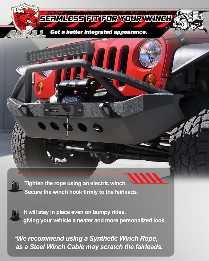 Winch Fairlead with Tow Hook, Aluminum Hawse Fairlead with Grade 80 Forged Steel Winch Hook, 33000lb Break Strength Winch Fairlead Hook Set for Off-Road Vehicle Recovery, BlackBlack