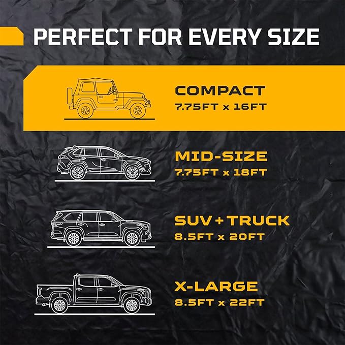 AutoFloorGuard Heavy-Duty Garage Containment Floor Mat for Compact Vehicles, 7’9″ x 16′