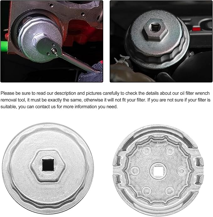 64 mm x 14 flutes Oil Filter Wrench Removal tool Compatible with Toyota GX460 IS F IS200t IS250 IS350 LS460 LS600h LX570, Lexus GX460 IS F IS200t IS250 IS350 LS460 LS600h LX570 NX300h