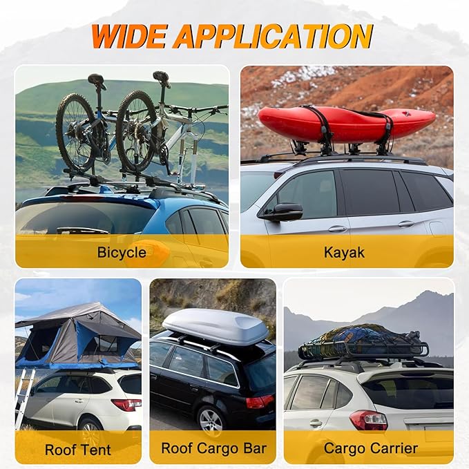 Nilight Roof Rack Cross Bars Fit for Honda Pilot 2016 2017 2018 2019 2020 2021 2022 LX EX EX-L with Flush Rails Fixed Point Adjustable Aluminum Crossbars Luggage Box Bike Kayak Snowboard Cargo Carrier