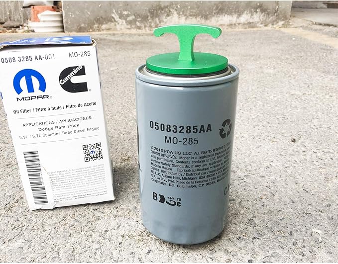 DOCA Aluminum Alloy-Oil Filter Plug Tool，Oil Filter Plug Cap Off Tool for Dodge Ram 05083285AA MO285 Turbo Diesel 5.9L 6.7L Cummins (Green) …