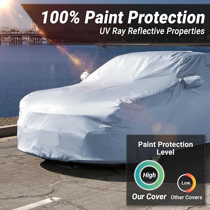 iCarCover Custom Car Cover for 2014-2025 BMW 4-Series Coupe, Convertible Waterproof All Weather Rain Snow UV Sun Protector Full Exterior Weatherproof Indoor Outdoor Car Cover with Strap