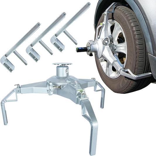 Wheel Alignment Tool Tire Clamp with Magnetic Adapter Plate - Front End Alignment Tool - Alignment Wheel Clamp - Wheel Clamp Alignment with Tire Attachment -Compatible with 18.5" to 43.3" Tires