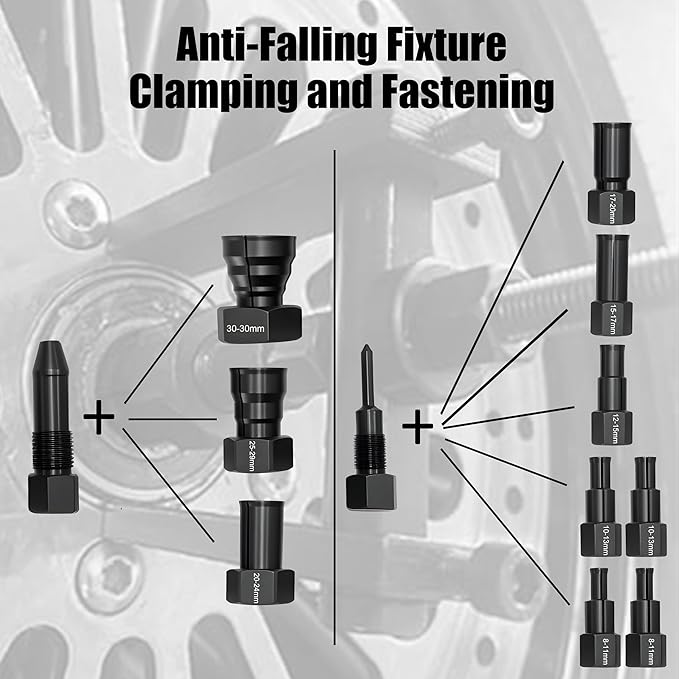 SGT 14pcs Blind Hole Collet Bearing Puller Set,Internal Bearing Extractor Puller Kit,Motorcycle Bicycle Wheel Bearing Removal Tool,Slide Hammer Bearing Puller with Expandable Collets 8-32mm