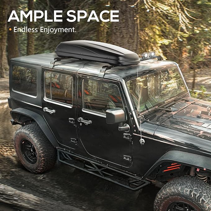 300 LBS Roof Rack Cross Bars with 4 Pcs LED Lights Bar Compatible for 2007-2025 Jeep Wrangler JK JKU JL JLU Unlimited & Gladiator JT & 84-01 Cherokee XJ Hardtop, Roof Rail Crossbars Rooftop