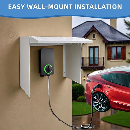 Wall Box Outdoor Ev Charger Cover, Charger Cover for Tesla, Outdoor Outlet Cover Weatherproof, 15.7" * 11.8" * 15.3" (Charger Cover)