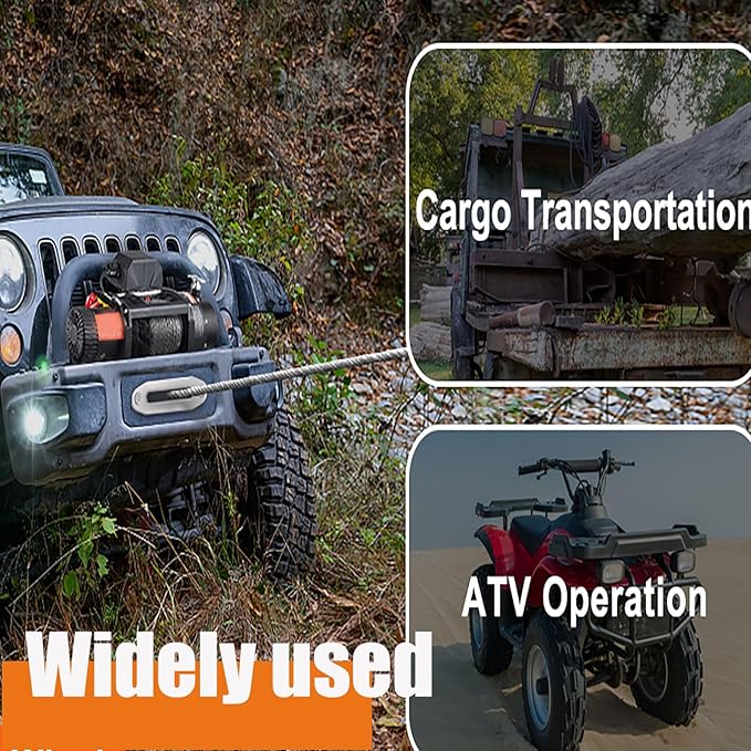 Electric Winch, Truck Winch, Waterproof Electric Winch Kit with Wireless Remote & Hawse Fairlead for Truck Jeep SUV Boat car (3500 lb)