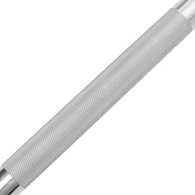 Philosophy Gym Rubber Fixed Barbell, Pre-Loaded Weight Straight Bar for Strength Training & Weightlifting