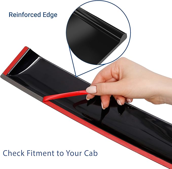 CLIM ART Incredibly Durable Rain Guards for Chevrolet (Chevy) Silverado/GMC Sierra 2500HD, 3500HD 2020-2026 Crew Cab,Tape-on Window Deflectors,Vent Deflector,Vent Window Visors,Truck, 4pcs-419003LPv2