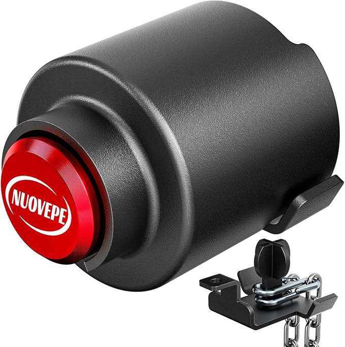 Trailer Lock Fits 2 5/16 Inch Couplers, Secures Safety Chains Anti-Theft Ball Hitch Lock, Pry-Resistant & Heavy-Duty Trailer Hitch Locks for RV | Cargo | Camper | Dump Trailer (Red)